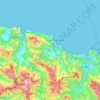 Topografische Karte Costa Oriental, Höhe, Relief