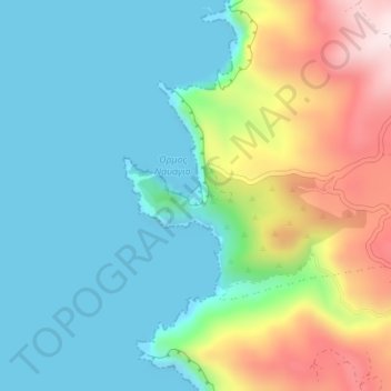 Topografische Karte Ναυάγιο, Höhe, Relief
