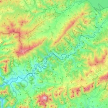 Topografische Karte Orava, Höhe, Relief