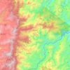Topografische Karte Argelia, Höhe, Relief