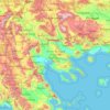 Topografische Karte Macedonia - Thrace, Höhe, Relief