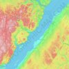 Topografische Karte Fleuve Saint-Laurent, Estuaire moyen, Höhe, Relief