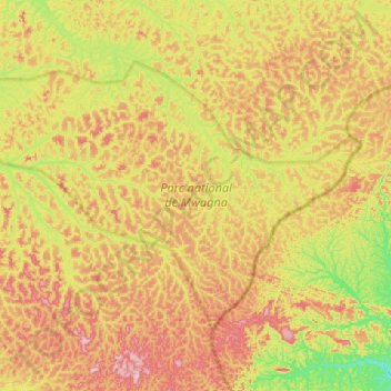 Topografische Karte Parc national de Mwagna, Höhe, Relief