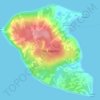 Topografische Karte Isla Queullín, Höhe, Relief