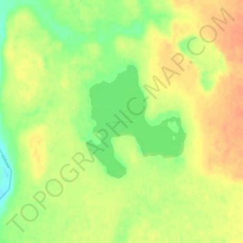 Topografische Karte озеро Кенон, Höhe, Relief