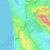 Topografische Karte Daly City, Höhe, Relief