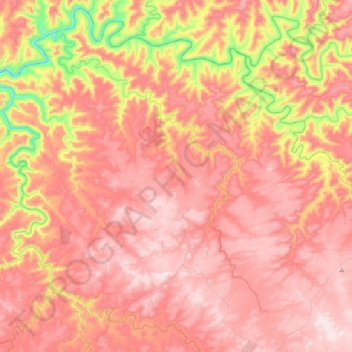 Topografische Karte Cazuza Ferreira, Höhe, Relief