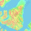 Topografische Karte Península de Brunswick, Höhe, Relief