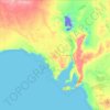 Topografische Karte South Australia, Höhe, Relief