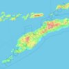 Topografische Karte Timor, Höhe, Relief