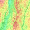 Topografische Karte Green Mountain National Forest, Höhe, Relief
