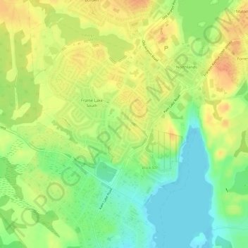 Topografische Karte Horton Cresent Park, Höhe, Relief