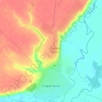 Topografische Karte Старая Чигла, Höhe, Relief