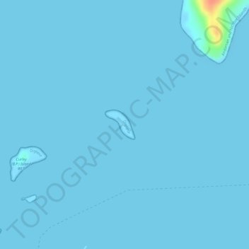 Topografische Karte Orchid Island WLS, Höhe, Relief