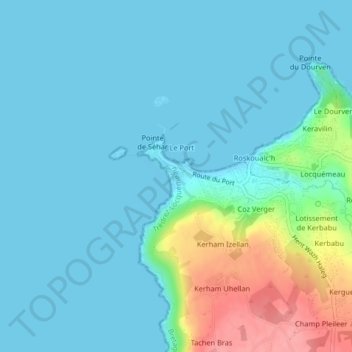 Topografische Karte Étang du Vorlen, Höhe, Relief