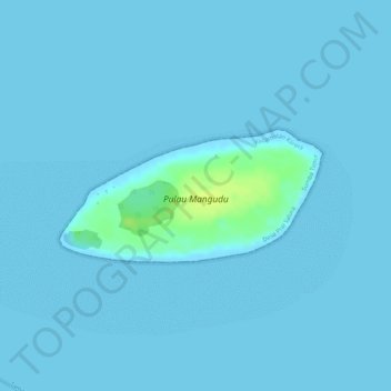 Topografische Karte Pulau Mangudu, Höhe, Relief