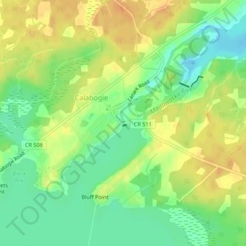 Topografische Karte Madawaska River, Höhe, Relief