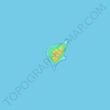 Topografische Karte Peacock Island WLS, Höhe, Relief