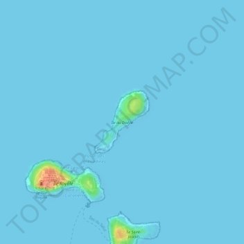 Topografische Karte Ilha do Diabo, Höhe, Relief
