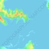 Topografische Karte Tikorangi Island, Höhe, Relief