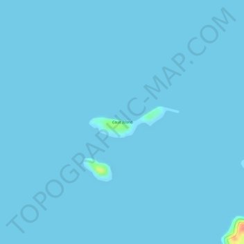 Topografische Karte Cauit Island, Höhe, Relief