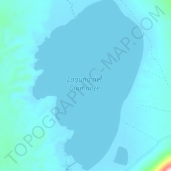 Topografische Karte Laguna del Diamante, Höhe, Relief