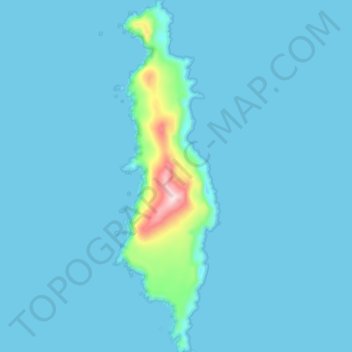 Topografische Karte Forrester Island, Höhe, Relief