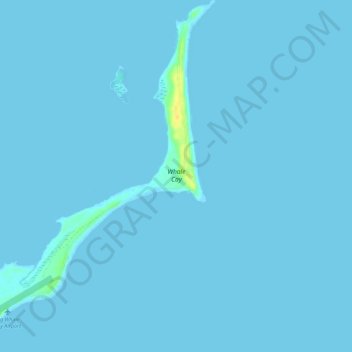 Topografische Karte Whale Cay, Höhe, Relief