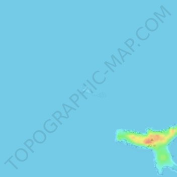 Topografische Karte White Island, Höhe, Relief
