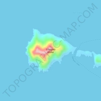Topografische Karte Silanguin Island, Höhe, Relief