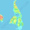 Topografische Karte Isla Apiao, Höhe, Relief