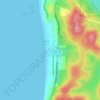 Topografische Karte Tolovana Beach Wayside, Höhe, Relief