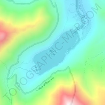 Topografische Karte Convict Lake, Höhe, Relief
