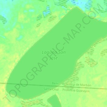 Topografische Karte Laguna San Jose, Höhe, Relief