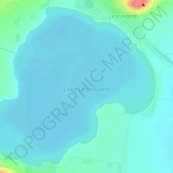 Topografische Karte Lake Learmonth, Höhe, Relief