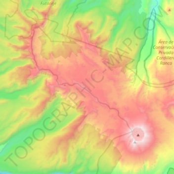 Topografische Karte Volcán Puyehue, Höhe, Relief