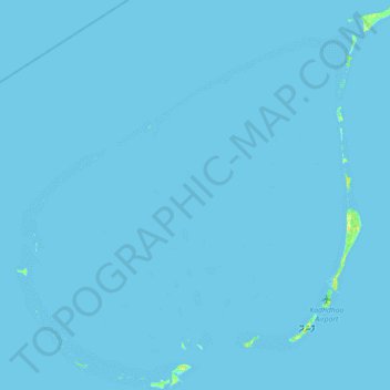 Topografische Karte Laamu Atoll, Höhe, Relief