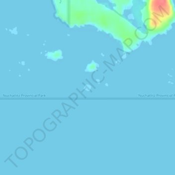 Topografische Karte Ensanada Islet, Höhe, Relief