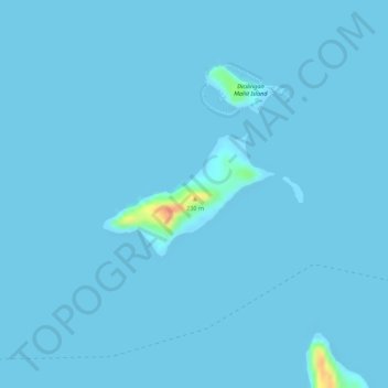 Topografische Karte Horse Island, Höhe, Relief