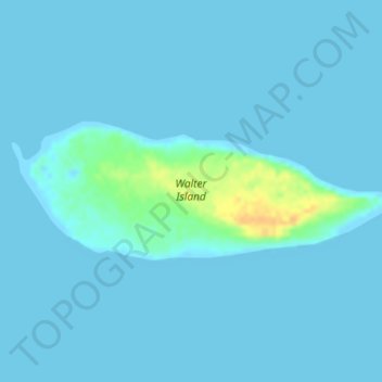 Topografische Karte Walter Island, Höhe, Relief