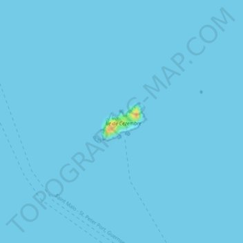 Topografische Karte Île de Cézembre, Höhe, Relief