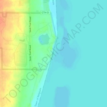 Topografische Karte South Beach, Höhe, Relief