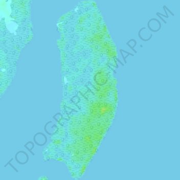 Topografische Karte North Verde Island, Höhe, Relief