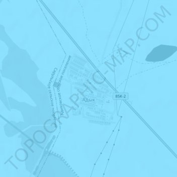Topografische Karte Адык, Höhe, Relief
