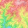 Topografische Karte Fließgewässersystem Gelpe- und Saalbachtal, Höhe, Relief