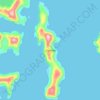 Topografische Karte Isla Shag, Höhe, Relief