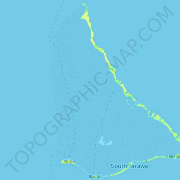 Topografische Karte Tarawa, Höhe, Relief