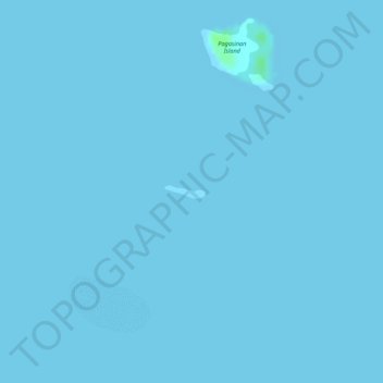 Topografische Karte Pulaw Talam Island, Höhe, Relief