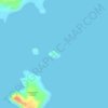 Topografische Karte Ticala Islets, Höhe, Relief