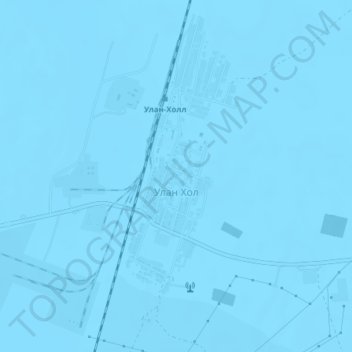 Topografische Karte Улан Хол, Höhe, Relief